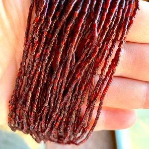 Dark Red Keishi Bead Necklace, 16 in.